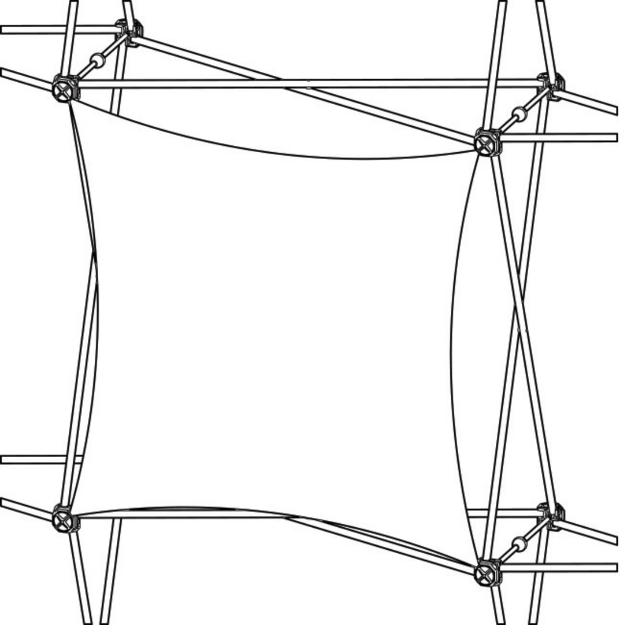 Picture of Xclaim (1x1 Quad) All Front Fabric Popup Display Graphic