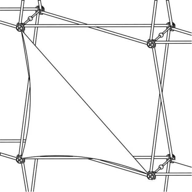 Picture of Xclaim (1x1 Quad) All Front Triangle Fabric Popup Display Graphic