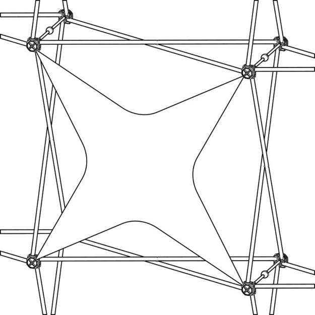 Picture of Xclaim (1x1 Quad) Star Fabric Popup Display Graphic