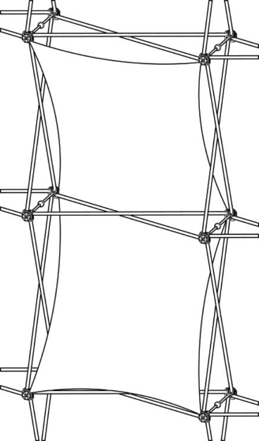 Picture of Xclaim (1x2 Quad) Double Thread Fabric Popup Display Graphic