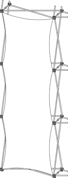 Picture of Xclaim (1x3 Quad) All Front Fabric Popup Display Graphic