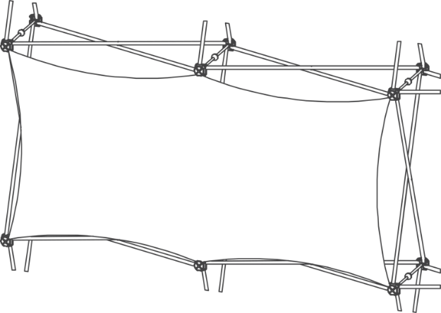 Picture of Xclaim (2x1 Quad) All Front Fabric Popup Display Graphic