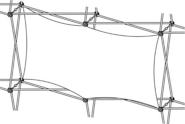 Picture of Xclaim (2x1 Quad) Horizontal Thread Fabric Popup Display Graphic