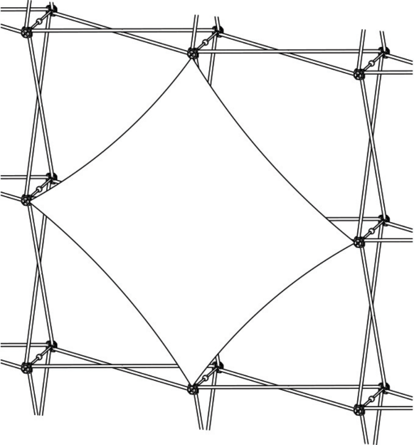 Picture of Xclaim (2x2 Quad) Diamond Fabric Popup Display Graphic