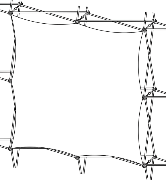 Picture of Xclaim (2x2 Quad) Front Fabric Popup Display Graphic