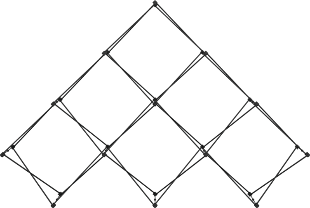 Picture of Xclaim 10ft 6 Quad Pyramid Fabric Popup Display Frame