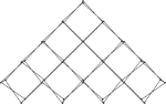 Picture of Xclaim 14ft 10 Quad Pyramid Fabric Popup Display Frame