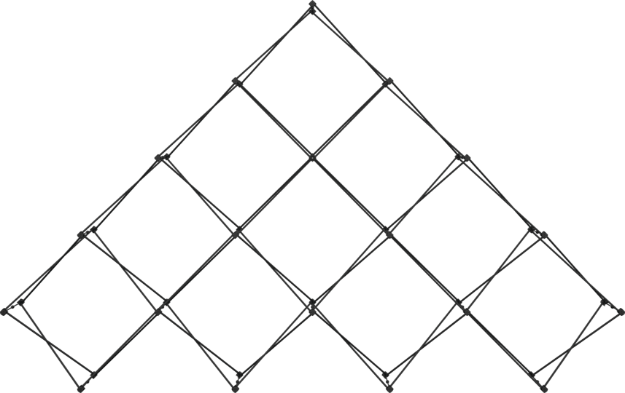 Picture of Xclaim 14ft 10 Quad Pyramid Fabric Popup Display Frame