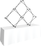 Picture of Xclaim 8ft Tabletop 3 Quad Pyramid Fabric Popup Display Kit 01
