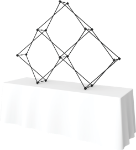 Picture of Xclaim 8ft Tabletop 3 Quad Pyramid Fabric Popup Display Kit 01