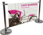 Picture of Cafe Barrier Indoor/Outdoor Banner Stand System