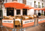 Picture of Cafe Barrier Indoor/Outdoor Banner Stand System