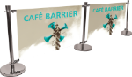 Picture of Cafe Barrier Indoor/Outdoor Banner Stand System Extension Kit