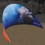 Picture of Formulate Chip-Shaped Wall 02 Tension Fabric Structure