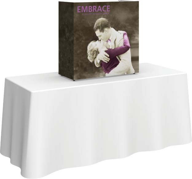Picture of Embrace 2.5ft Square Tabletop Push-Fit Tension Fabric Display