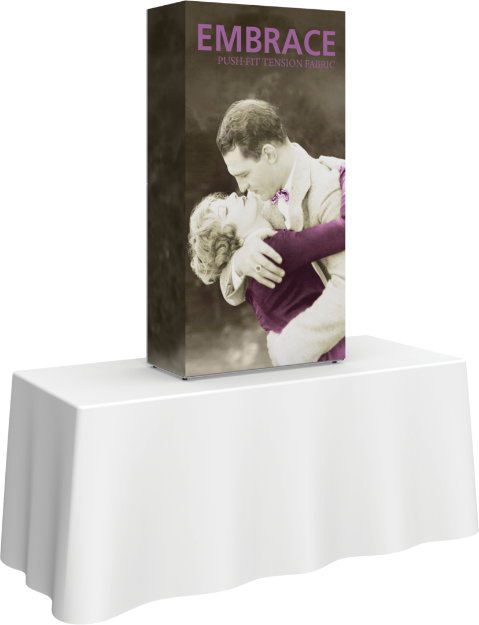 Picture of Embrace 2.5ft Tabletop Push-Fit Tension Fabric Display