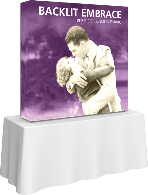 Picture of Embrace 5ft Backlit Tabletop Push-Fit Tension Fabric Display