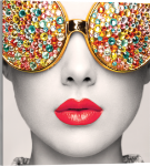 Picture of Vector Frame Edge S-01 Square Fabric Poster Display