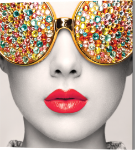 Picture of Vector Frame Edge S-01 Square Fabric Poster Display