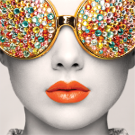 Picture of Vector Frame Edge S-02 Square Fabric Poster Display