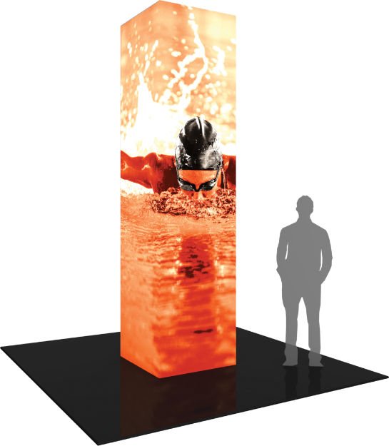 Picture of Formulate Backlit Four Sided Tower 01 Tension Fabric Structure