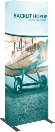 Picture of Hopup 2.5ft Backlit Straight Full Height Tension Fabric Display Kit