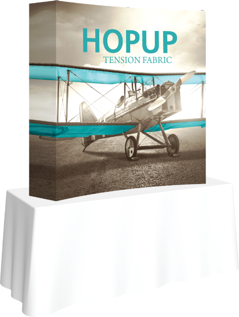 Picture of Hopup 5.5ft Curved Square Tabletop Tension Fabric Display