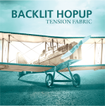 Picture of Hopup 5ft Backlit Straight Tabletop Tension Fabric Display