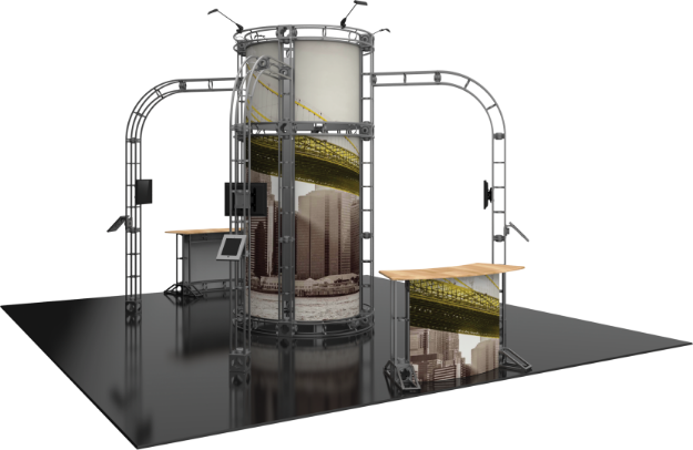 Picture of Vesta Orbital Express Truss 20x20 Modular Island Exhibit
