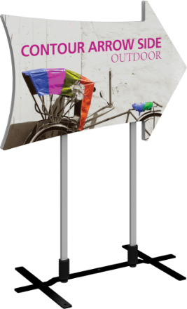 Picture of Contour Outdoor Sign Arrow Side - Plate Base