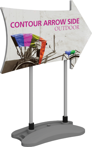 Picture of Contour Outdoor Sign Arrow Side - Water Base