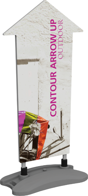 Picture of Contour Outdoor Sign Arrow Up - Water Base