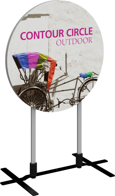 Picture of Contour Outdoor Sign Circle - Plate Base