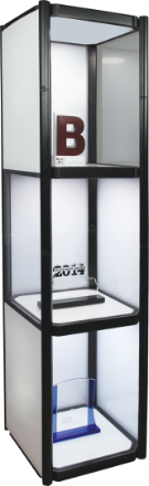 Picture of Twist Portable Display Cabinet With 3 Shelves 
