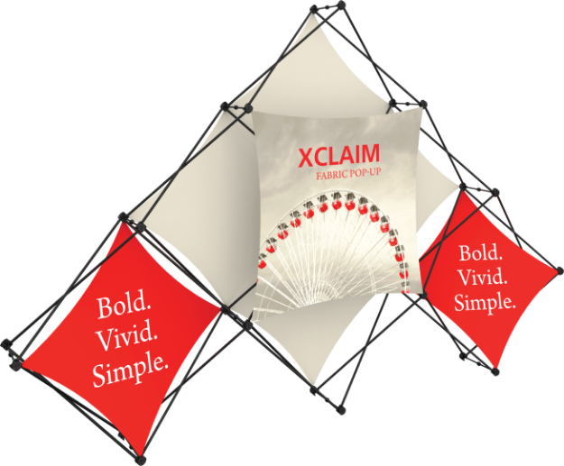 Picture of Xclaim 10ft 6 Quad Pyramid Fabric Popup Display Kit 02