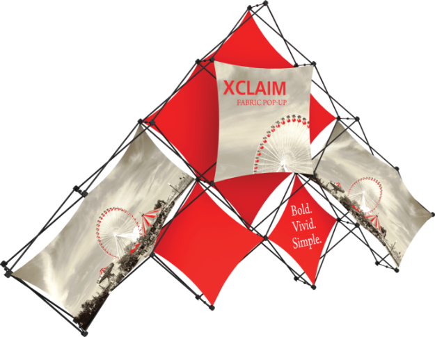 Picture of Xclaim 14ft 10 Quad Pyramid Fabric Popup Display Kit 01