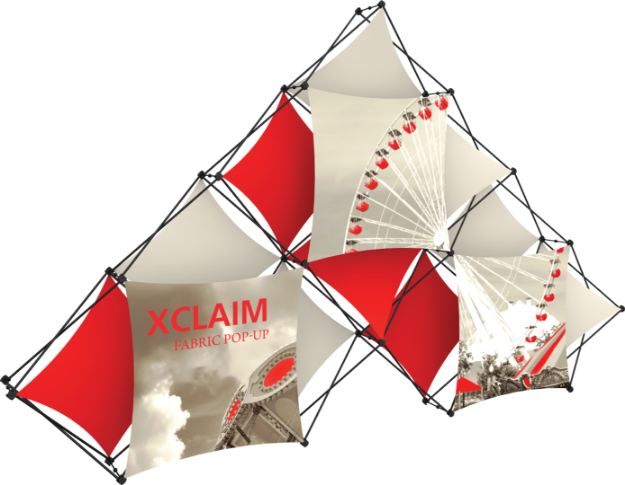 Picture of Xclaim 14ft 10 Quad Pyramid Fabric Popup Display Kit 02