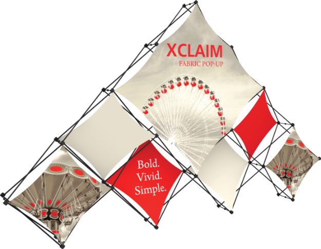 Picture of Xclaim 14ft 10 Quad Pyramid Fabric Popup Display Kit 03