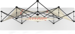 Picture of Xclaim 8ft Tabletop 3 Quad Pyramid Fabric Popup Display Kit 01