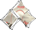 Picture of Xclaim 8ft Tabletop 3 Quad Pyramid Fabric Popup Display Kit 01