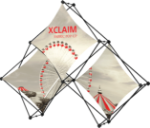 Picture of Xclaim 8ft Tabletop 3 Quad Pyramid Fabric Popup Display Kit 01