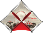 Picture of Xclaim 8ft Tabletop 3 Quad Pyramid Fabric Popup Display Kit 02